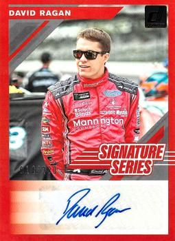 David Ragan 2020 Donruss NASCAR #SS-DR Signatures Series Red /50 Price ...
