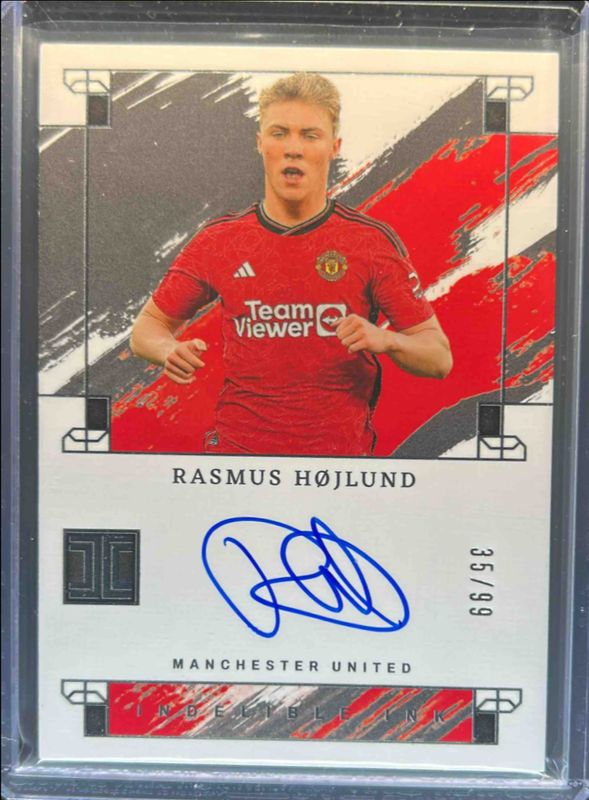 Rasmus Hojlund 2023 Impeccable Premier League #II-RH Indelible Ink /99 RAW