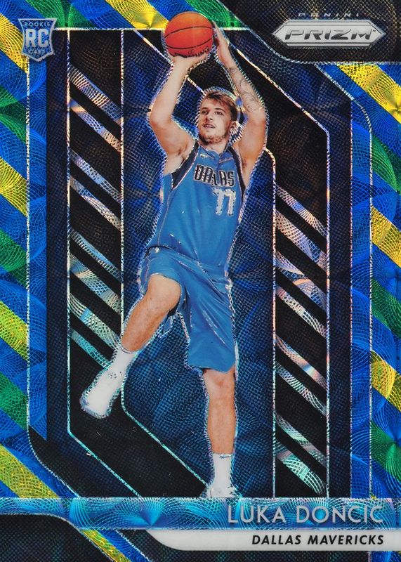 Luka Doncic 2018 Prizm #280 Choice Blue Yellow Green Rookie PSA 10