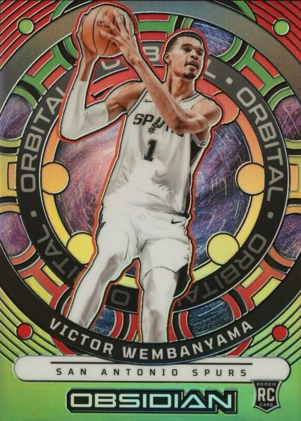 Victor Wembanyama 2023 Obsidian #18 Orbital - Electric Etch Reggae