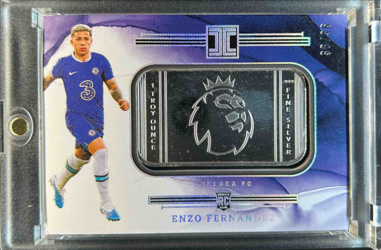 Enzo Fernandez 2022 Impeccable Premier League #21 Premier League Logo - Silver /36 Rookie RAW