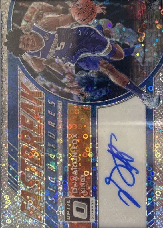 De'Aaron Fox 2017 Optic #FB-DAF Fast Break Signatures Rookie RAW