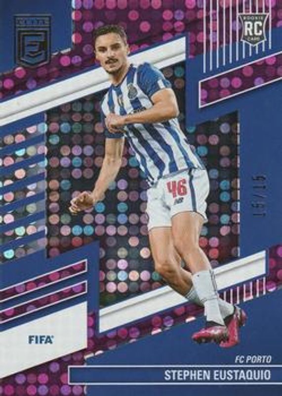 Stephen Eustaquio 2022 Donruss Elite FIFA #72 Disco Purple /15 Rookie RAW