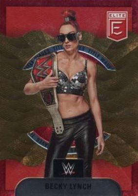 2023 Elite WWE #4 Title Waves - Red /99