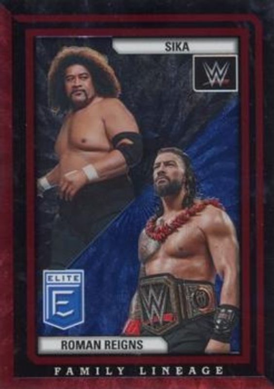 Roman Reigns 2023 Elite WWE #3 Family Lineage - Red /99 RAW