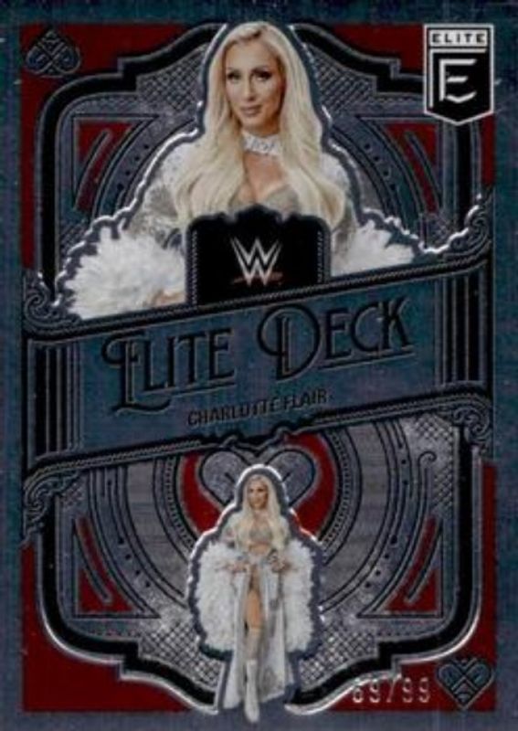 Charlotte Flair 2023 Elite WWE #14 Elite Deck - Red /99 RAW