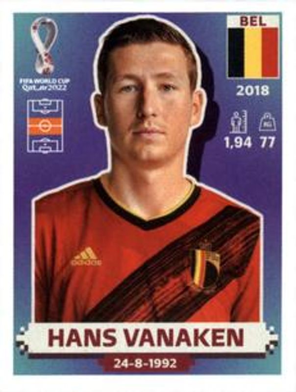 2022 Panini World Cup Stickers #BEL15 Base