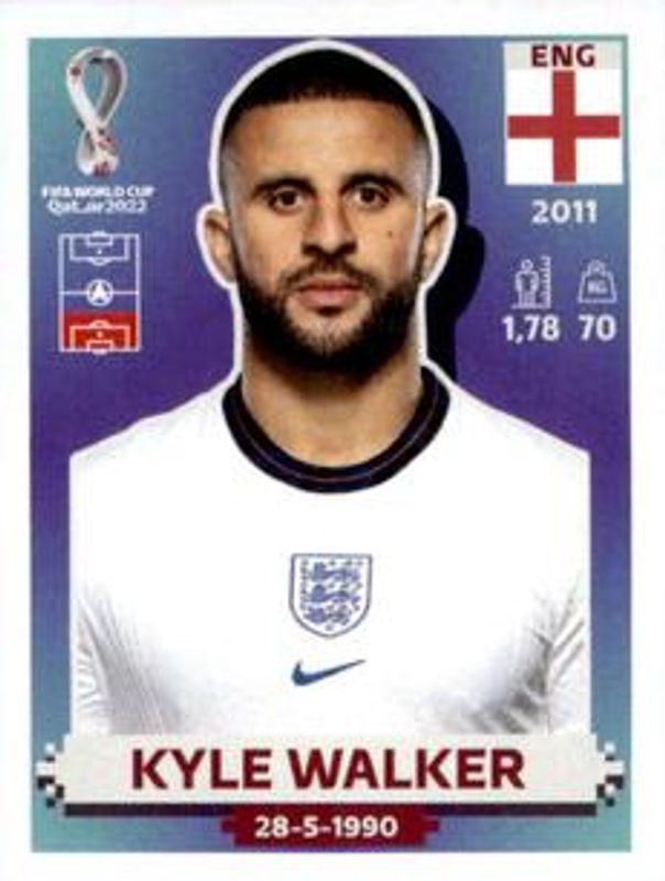 Kyle Walker 2022 Panini World Cup Stickers #ENG10 Base RAW