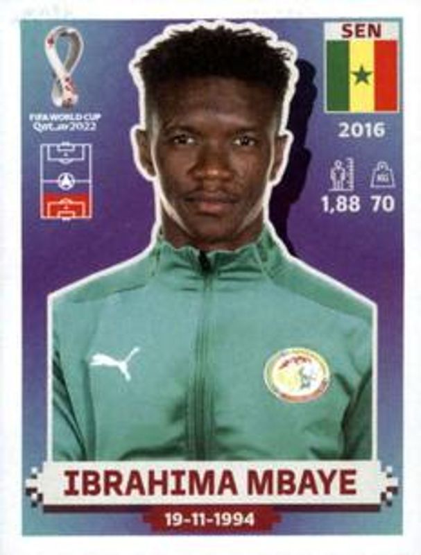 2022 Panini World Cup Stickers #SEN9 Base