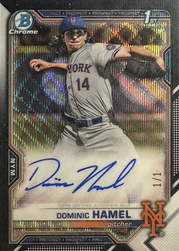 2021 Bowman Draft #CDA-DH Chrome DP Auto - Black Wave Refractor /1 (1st)