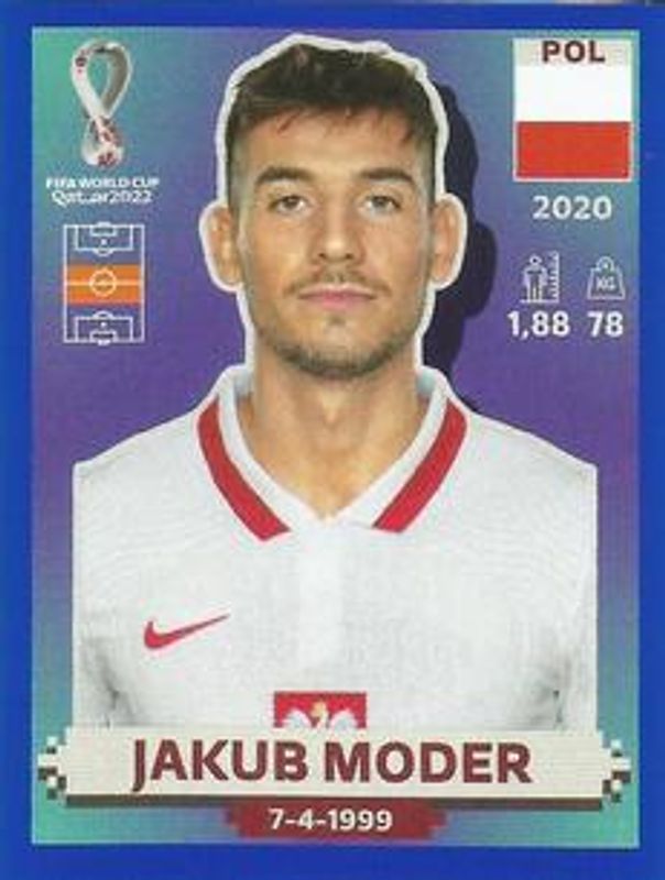 2022 Panini World Cup Stickers #POL14 Blue (1:2)
