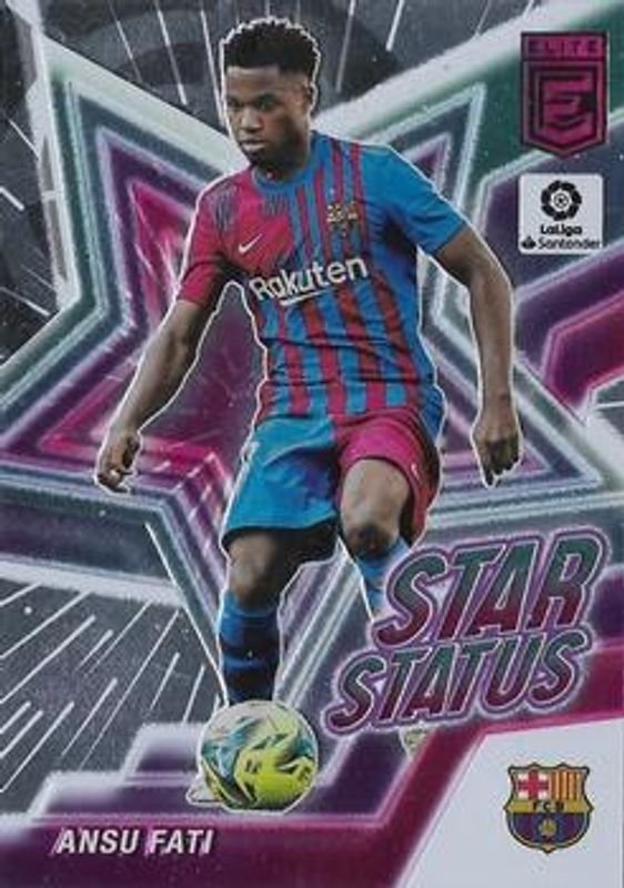 Ansu Fati 2021 Donruss Elite LaLiga Santander #5 Star - Status RAW