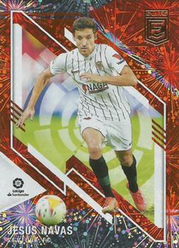 Jesus Navas 2021 Donruss Elite LaLiga Santander #152 Fireworks Orange /49 RAW