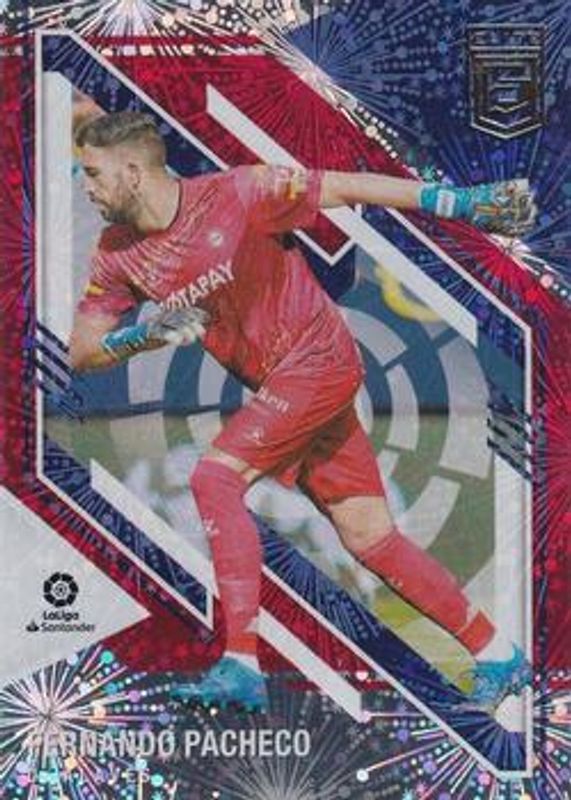Fernando Pacheco 2021 Donruss Elite LaLiga Santander #36 Fireworks Red RAW