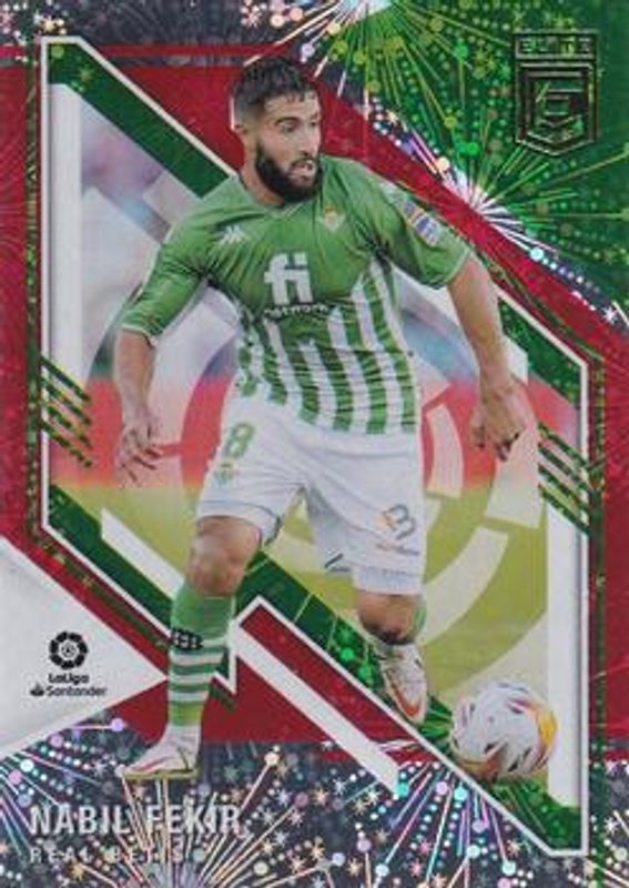 Nabil Fekir 2021 Donruss Elite LaLiga Santander #126 Fireworks Red RAW