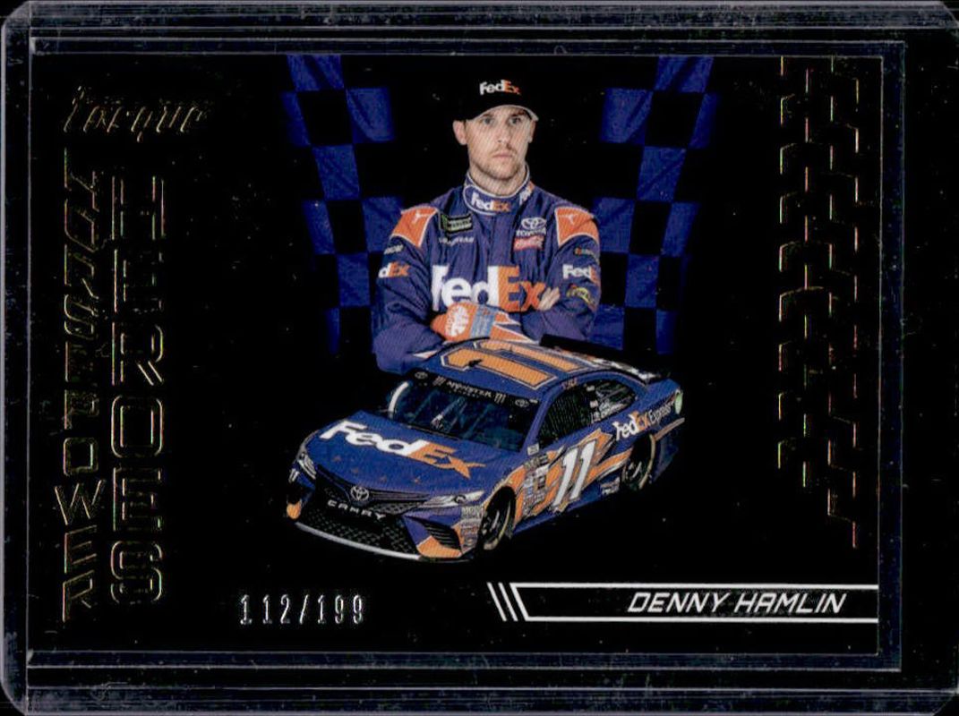 Denny Hamlin 2017 Torque NASCAR #HH9 Horsepower Heroes Gold /199 RAW
