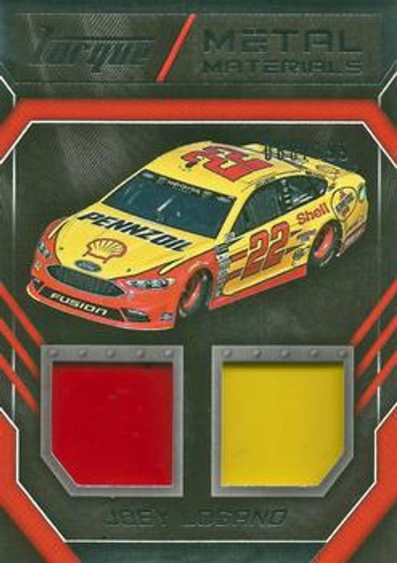 Joey Logano 2017 Torque NASCAR #MM-JL Metal Materials /499 RAW