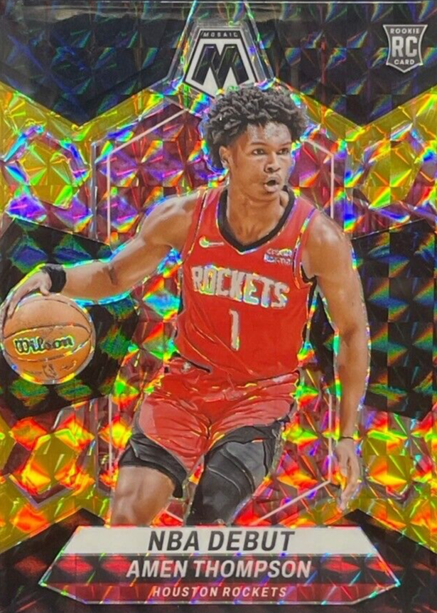 Amen Thompson 2023 Mosaic #269 NBA Debut - Choice Black Gold /8