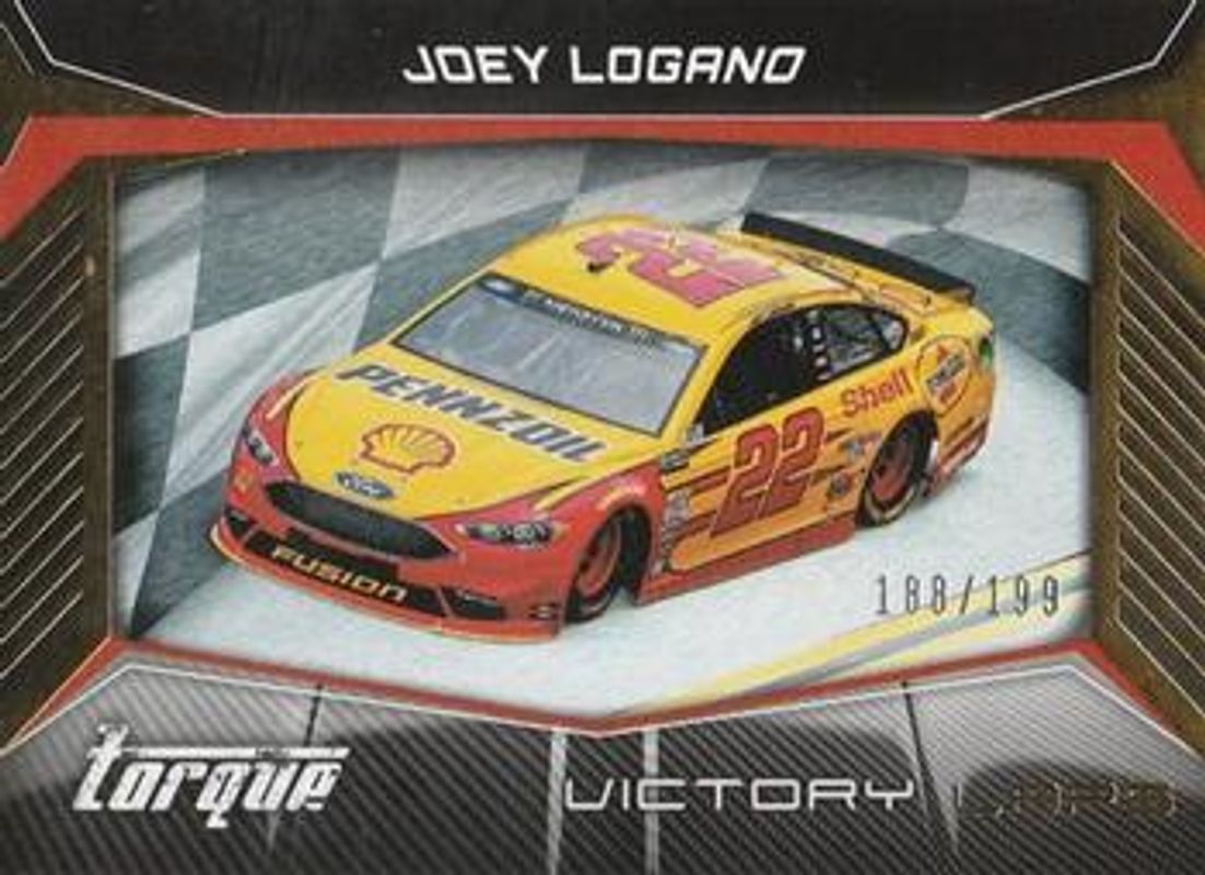 Joey Logano 2017 Torque NASCAR #VL4 Victory Laps Gold /199 RAW