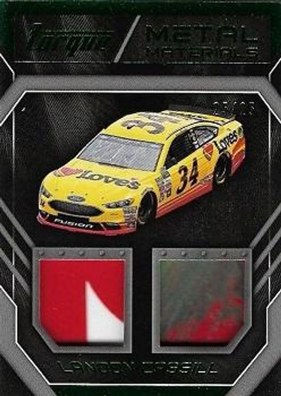 Landon Cassill 2017 Torque NASCAR #MM-LC Metal Materials Green /10 RAW