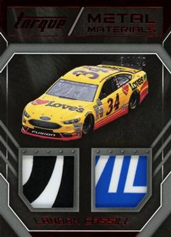 Landon Cassill 2017 Torque NASCAR #MM-LC Metal Materials Red /25 RAW