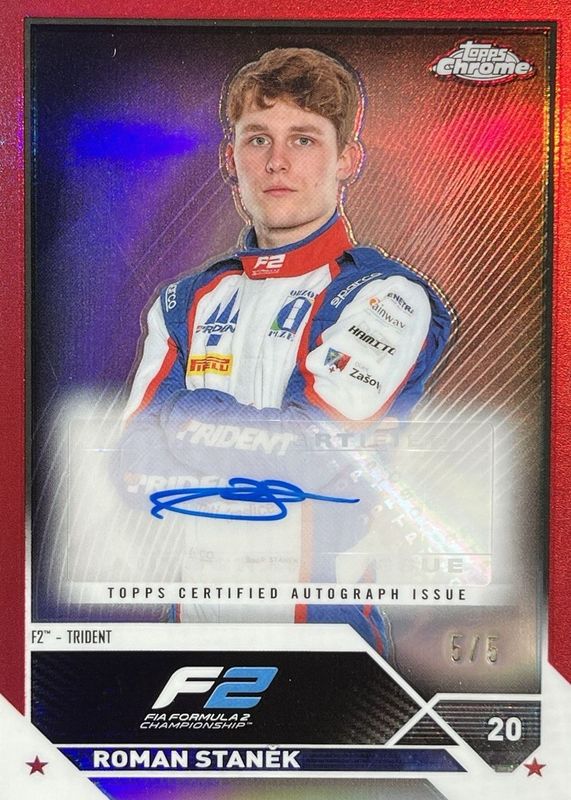 2023 Topps Chrome Formula 1 #CAC-RS Autographs - Red Refractor /5