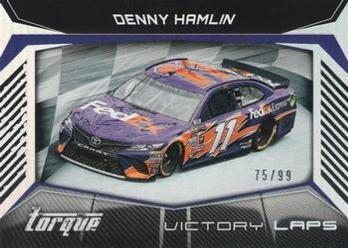 Denny Hamlin 2017 Torque NASCAR #VL7 Victory Laps Holo Silver /99 RAW