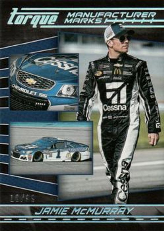 Jamie McMurray 2017 Torque NASCAR #MM11 Manufacturer Marks Holo Silver /99 RAW