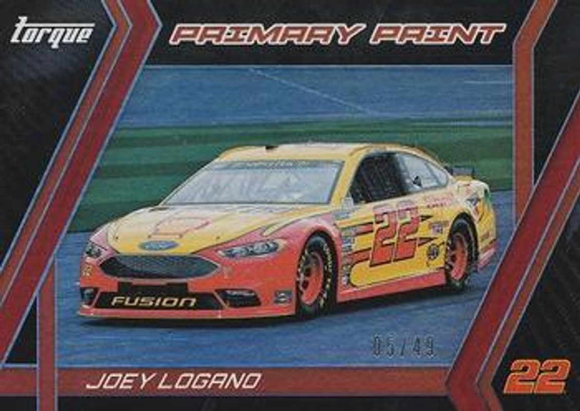 Joey Logano 2017 Torque NASCAR #PP12 Primary Paint Red /49 RAW