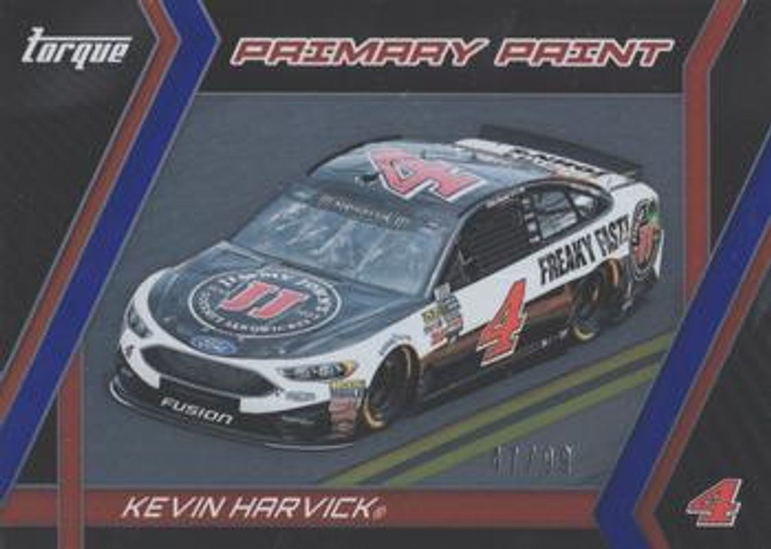 Kevin Harvick 2017 Torque NASCAR #PP8 Primary Paint Blue /99 RAW