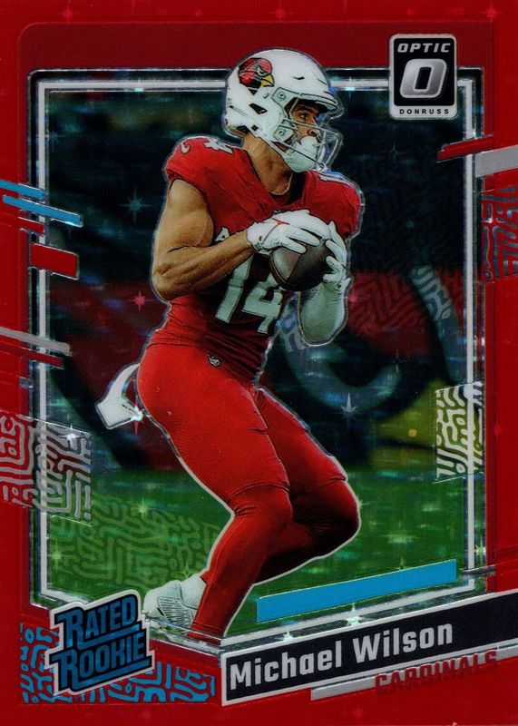 Michael Wilson 2023 Optic #204 Red Stars /(SSP) Rookie RAW