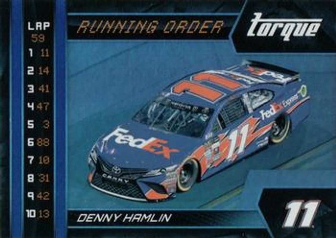 Denny Hamlin 2017 Torque NASCAR #RO6 Running Order RAW