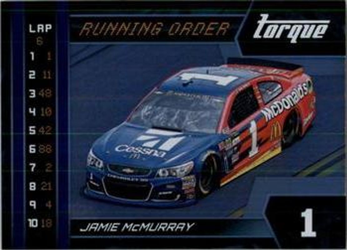 Jamie McMurray 2017 Torque NASCAR #RO13 Running Order RAW