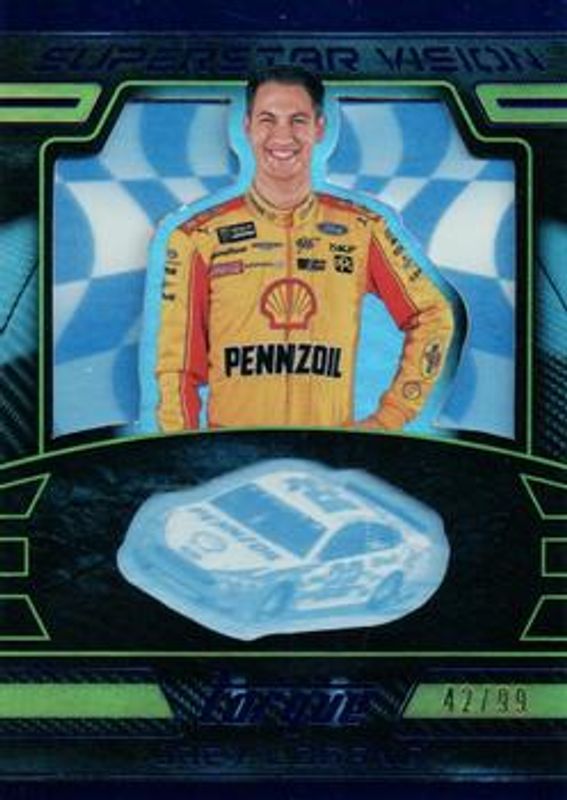 Joey Logano 2017 Torque NASCAR #SV5 Superstar Vision Blue /99 RAW