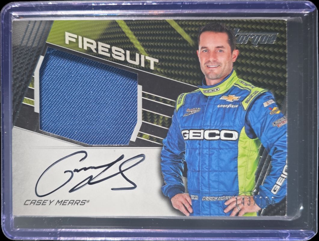 2017 Torque NASCAR #JFS-CM Jumbo Firesuit Signatures Green /15
