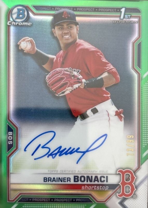2021 Bowman #CPA-BB Chrome Prospect Auto - Green Refractor /99 (1st)