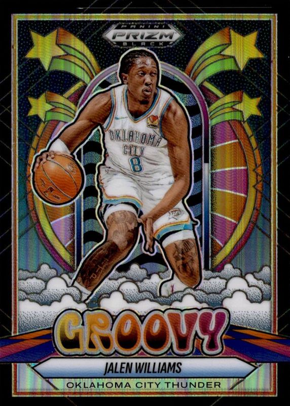 Jalen Williams 2024 Prizm Black #16 Groovy /(SSP) RAW