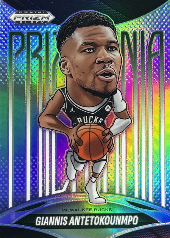 Giannis Antetokounmpo 2024 Prizm Black #5 Prizmania /(SSP) RAW