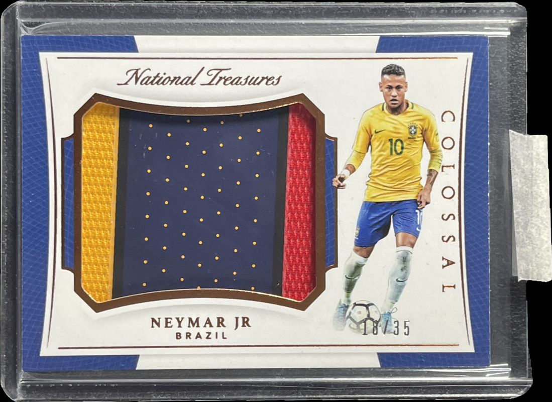 Neymar Jr. 2018 National Treasures #CO-N Colossal Materials - Bronze /35 RAW