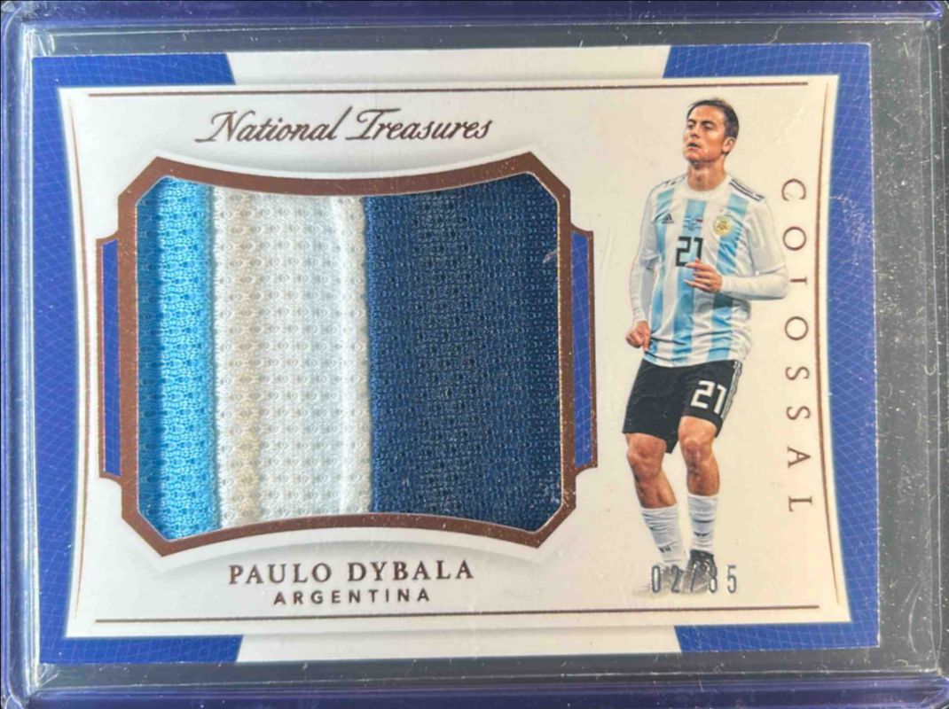 Paulo Dybala 2018 National Treasures #CO-PD Colossal Materials /99 RAW