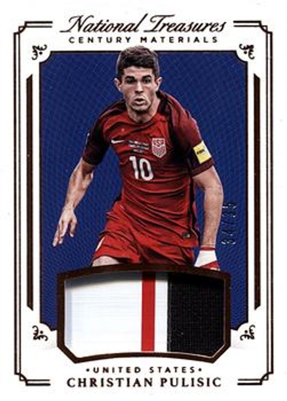 Christian Pulisic 2018 National Treasures #CE-CP Century Materials - Bronze /35 RAW