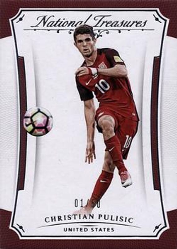 Christian Pulisic 2018 National Treasures #35 Base /50 RAW