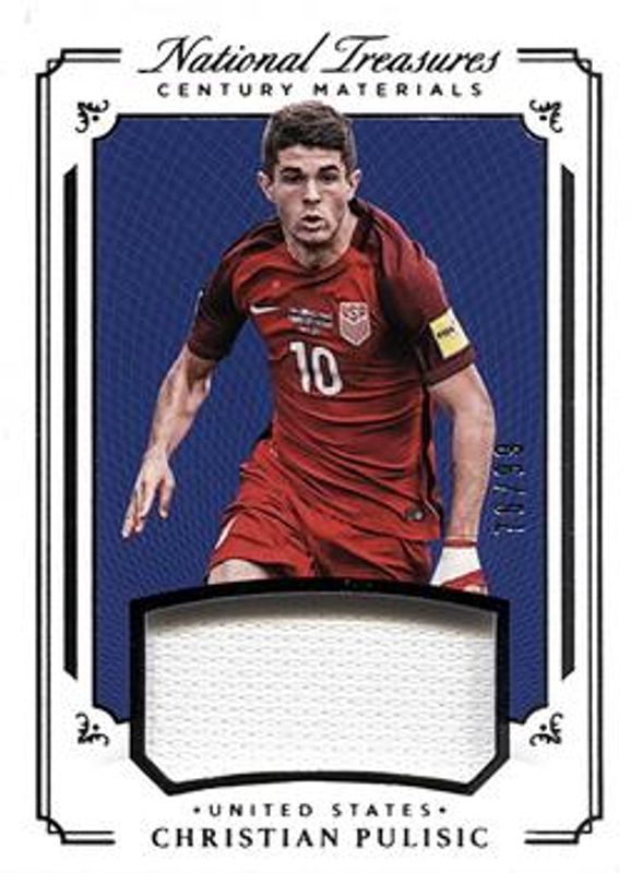 Christian Pulisic 2018 National Treasures #CE-CP Century Materials /99 RAW