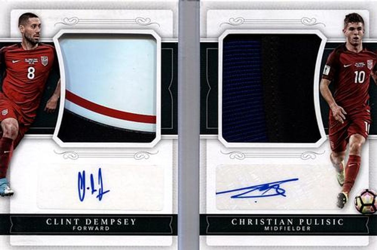 2018 National Treasures #DJ-DP Dual Jersey Autographs - Bronze /15