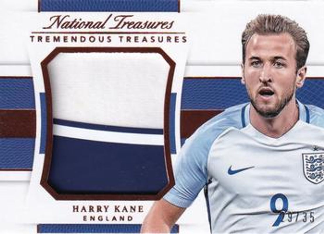 Harry Kane 2018 National Treasures #TT-HK Tremendous Treasures Relics - Bronze /35 RAW
