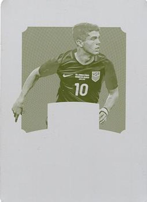 Christian Pulisic 2018 National Treasures #32 Century Collection Material Autographs Printing Plate Yellow /1 RAW