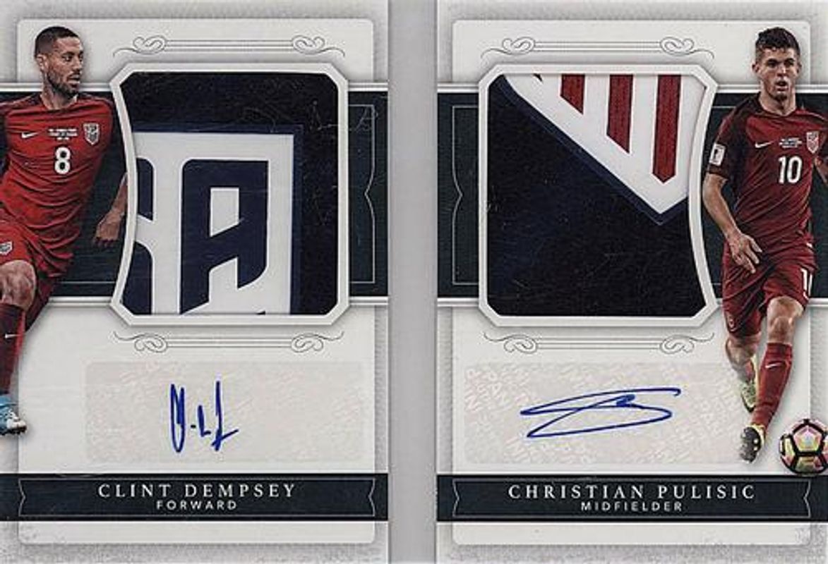 2018 National Treasures #DJ-DP Dual Jersey Autographs - Platinum /1
