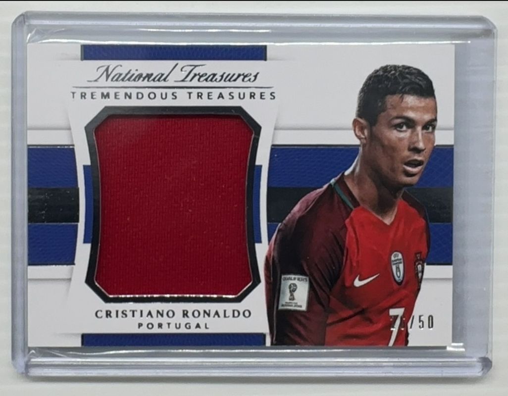 Cristiano Ronaldo 2018 National Treasures #TT-CR7 Tremendous Treasures Relics /99 RAW