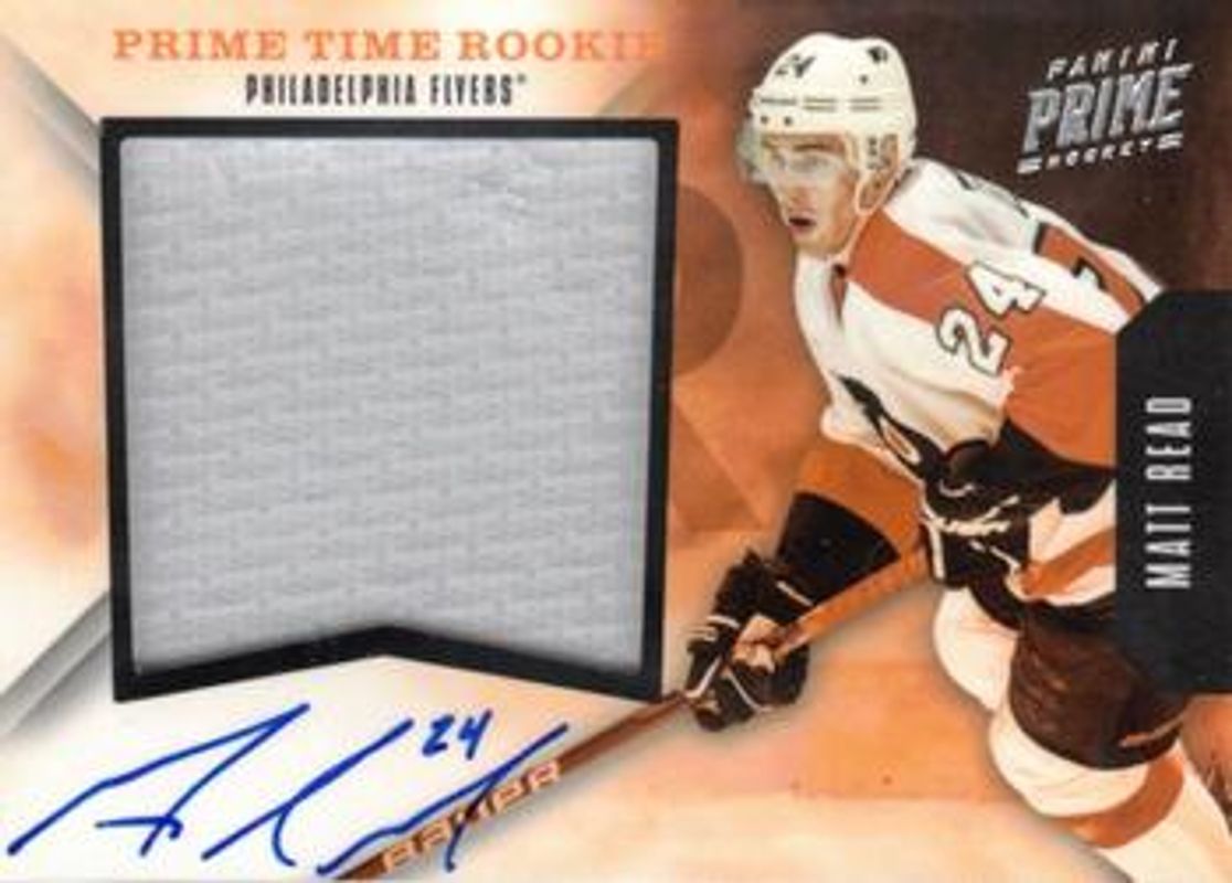 Matt Read 2011 Prime #6 Prime Time Rookies Jerseys Autographed /50 RAW