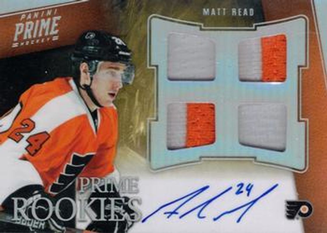 Matt Read 2011 Prime #147 Prime Rookies Holosilver Jerseys Autographed /50 RAW